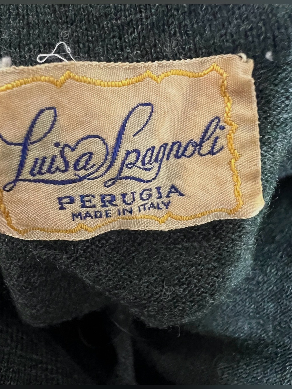 Vintage Luisa Spagnoli Made in Italy Wool Blend Knit Bateau Collar Top XS S - Picture 4 of 7